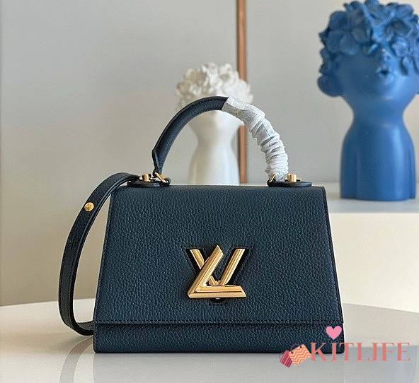 Kitlife Louis Vuitton Twist Lock In Taurillon Leather Handbag Navy Blue – M57093 - 17.0 x 25.0 x 11.0 cm - 1