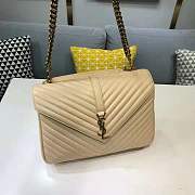 Kitlife YSL College Monogram Satchel Beige Gold Hardware – 32cm x 20cm x 8.5cm - 1