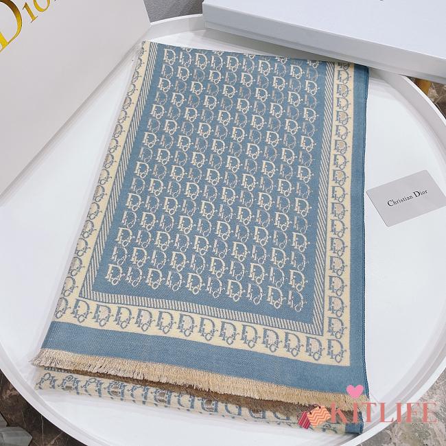 Kitlife Dior Scarf Double-sided Blue – 180x70 cm - 1