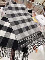 Kitlife Dior Scarf Check'N'Dior Pattern Black – 45 cm x 195 cm - 5