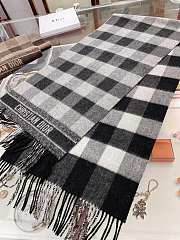 Kitlife Dior Scarf Check'N'Dior Pattern Black – 45 cm x 195 cm - 4