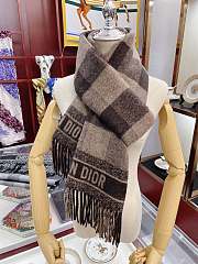 Kitlife Dior Scarf Check'N'Dior Pattern Brown – 45 cm x 195 cm - 1