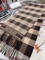 Kitlife Dior Scarf Check'N'Dior Pattern Brown – 45 cm x 195 cm - 5