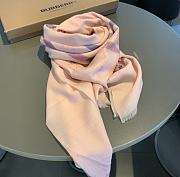 Kitlife Burberry Scarf Classic Warhorse Embroidered Logo With Small Plaid Pink – 80x200cm - 6