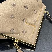 Kitlife Fendi First Beige Flannel Bag With Embroidery Karligraphy Motif - 2217# -  26x9.5x18cm - 4