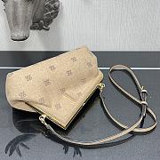 Kitlife Fendi First Beige Flannel Bag With Embroidery Karligraphy Motif - 2217# -  26x9.5x18cm - 6