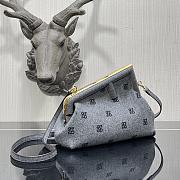 Kitlife Fendi First Grey Flannel Bag With Embroidery Karligraphy Motif - 2217# -  26x9.5x18cm - 5