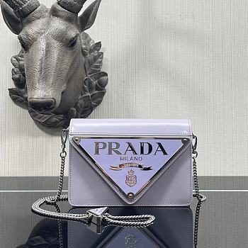 Kitlife Prada Triangle Logo Handbag Purrple -  9.5x3.5x17cm