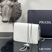 Kitlife Prada Triangle Logo Handbag White -  9.5x3.5x17cm - 3