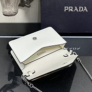 Kitlife Prada Triangle Logo Handbag White -  9.5x3.5x17cm - 2