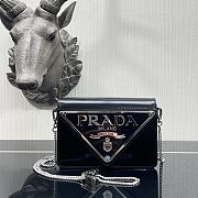 Kitlife Prada Triangle Logo Handbag Black -  9.5x3.5x17cm - 1