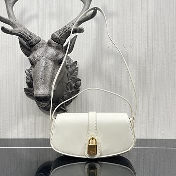 Kitlife Celine Mini Retro Lock Bag White - #3067 - 18×8×5cm