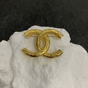 Kitlife Chanel Middle Age Double C Brooch Gold  - 6