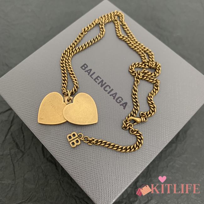 Kitlife Balenciaga Double Heart Necklace - 1