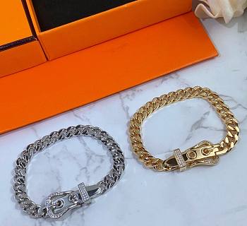 Kitlife Hermes V Gold-plated Diamonds Bracelets 