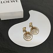 Kitlife Loewe Anagram Round Silk Beads Carved Diamond  Earrings - 5