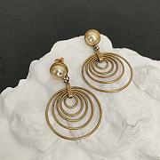 Kitlife Loewe Anagram Round Silk Beads Carved Diamond  Earrings - 4