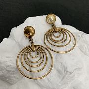 Kitlife Loewe Anagram Round Silk Beads Carved Diamond  Earrings - 2