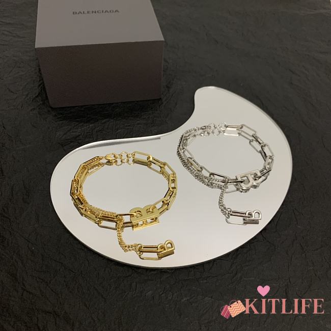 Kitlife Balenciaga Chain With B Logo Gold/Silver Bracelet - 1