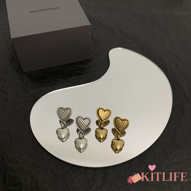 Kitlife Balenciaga Heart Earrings - 1