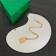 Kitlife Bottega Veneta Gold Metallic Lock Necklace - 1