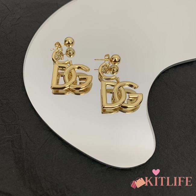Kitlife Dolce&Gabbana Gemstone DG Letter Show Earrings - 1