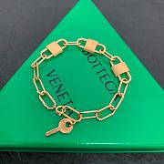 Kitlife Bottega Veneta Gold Lock and Key Chain Bracelet  - 1