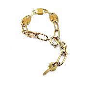 Kitlife Bottega Veneta Gold Lock and Key Chain Bracelet  - 6
