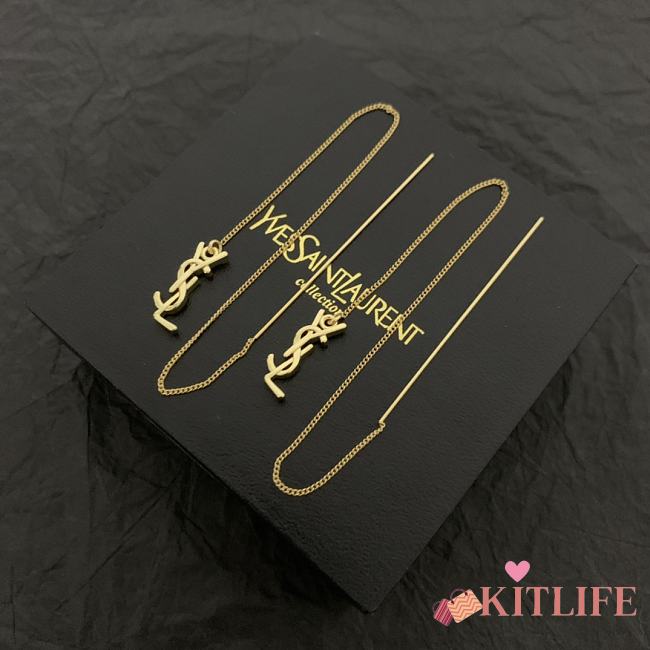 Kitlife YSL Bronze and Gold Earrings - 1