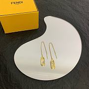 Kitlife Fendi O'Lock Crystal Embellished Earring - 2