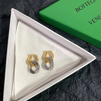 Kitlife Bottega Veneta Chain Drop Gold and Silver Earrings 