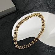 Kitlife Balenciaga Vintage Brass Thick Gold Plating Chain Necklace - 2