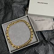 Kitlife Balenciaga Vintage Brass Thick Gold Plating Chain Necklace - 4