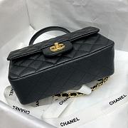 Kitlife Chanel Classic Black Embossed Calfskin Hand-held Wrists  – 20x14x7 cm - 6