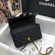 Kitlife Chanel Classic Black Embossed Calfskin Hand-held Wrists  – 20x14x7 cm - 4