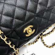 Kitlife Chanel Classic Black Embossed Calfskin Hand-held Wrists  – 20x14x7 cm - 2