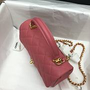 Kitlife Chanel Classic Pink Embossed Calfskin Hand-held Wrists  – 20x14x7 cm - 6