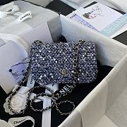 Kitlife Chanel Woolen Embroidered Beaded Chain Bag – A01116 - 20cm - 1
