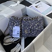 Kitlife Chanel Woolen Embroidered Beaded Chain Bag – A01112 - 25cm - 1