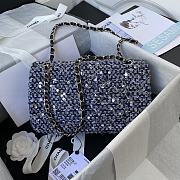 Kitlife Chanel Woolen Embroidered Beaded Chain Bag – A01112 - 25cm - 4