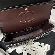 Kitlife Chanel Embroidered Tweed Classic Flap Bag Black/White – 25.5 cm - 4