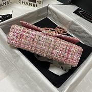Kitlife Chanel Embroidered Tweed Classic Flap Bag Pink – 25.5 cm - 6