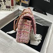 Kitlife Chanel Embroidered Tweed Classic Flap Bag Pink – 25.5 cm - 4