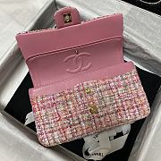 Kitlife Chanel Embroidered Tweed Classic Flap Bag Pink – 25.5 cm - 2