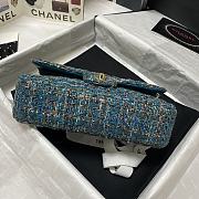 Kitlife Chanel Embroidered Tweed Classic Flap Bag Linen Blue – 25.5 cm - 6