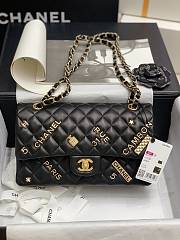 Kitlife Chanel Flap Bag CF Bagde Imported Cowhide Black – 25 cm - 1