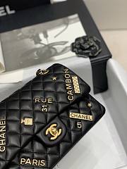 Kitlife Chanel Flap Bag CF Bagde Imported Cowhide Black – 25 cm - 6