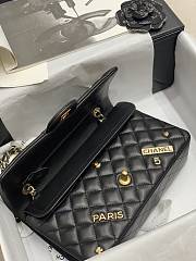 Kitlife Chanel Flap Bag CF Bagde Imported Cowhide Black – 25 cm - 4