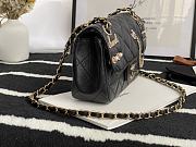 Kitlife Chanel Classic Letters and Bagde Sheepskin Black – 23cm - 4