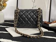 Kitlife Chanel Classic Letters and Bagde Sheepskin Black – 23cm - 5